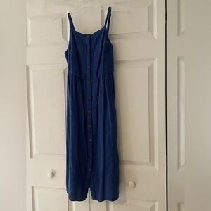 Old Navy Blue Button-Down Maxi Dress